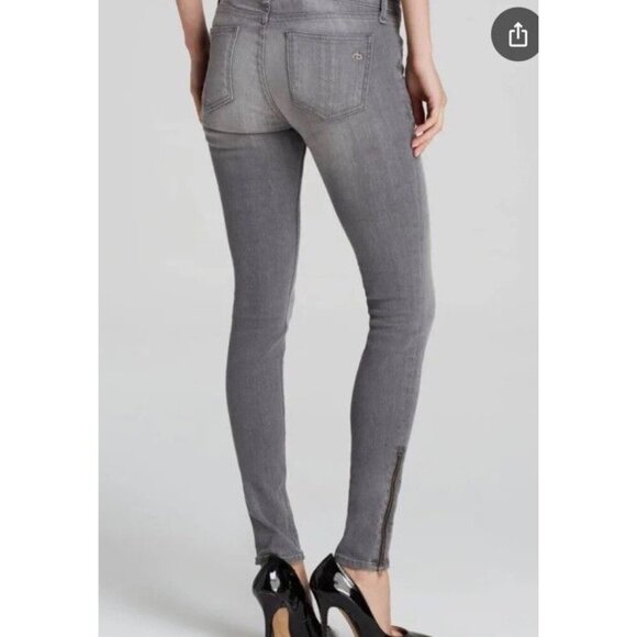 rag and bone Grey jeans size 29 Woman’s Zipper Pockets, Moto Zip Skinny Jeans - Picture 3 of 16